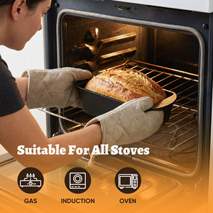 Cast Iron Loaf Pan with Lid 7-Piece DIY Eco-Friendly Reusable Bread Baking <b>Set</b> with Binaural Handles and Baking Tools - Product Image 5