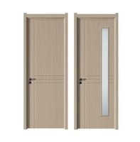 Porte intérieure en PVC imperméable personnalisable avec prix avantageux, portes en PVC WPC pour chambres à coucher pour maisons