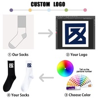 Chaussettes de sport pour homme en coton et élasthanne respirantes à séchage rapide antidérapantes pour le basketball, le football et le soccer avec bordure en tissu éponge