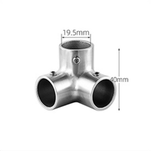 Conector de Soporte para Tubos de Acero Inoxidable Fundido a Presión con Tratamiento de Superficie Anodizado para Cocina, Sala de Estar y Taller - Product Image 2