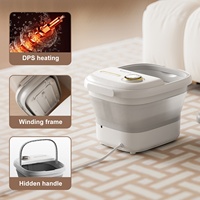 KASJ D5 2025 Masseur de pieds pliable intelligent avec écran LED, contrôle de la température, chauffage électrique 500W, capacité 5-10L, pour la maison