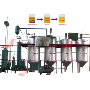 Good quality cottonseed palm crude oil refinery equipment sunflower Canola cooking oil refining plant machine