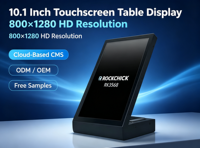 Display da Tavolo 10.1 Pollici Risoluzione 800*1280 CMS Basato su Cloud Segnaletica Digitale Personalizzazione ODM OEM Campioni Gratuiti Disponibili