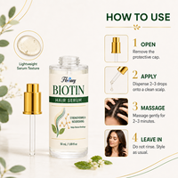 Serum Rambut Biotin Label Pribadi OEM Grosir Dengan Kafein Keratin Minyak Argan Memperkuat Menutrisi Mengurangi Kerusakan Rambut