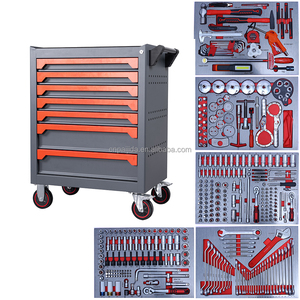 Coffre à outils avec 7 <span class=keywords><strong>tiroirs</strong></span>, ensemble d'outils <span class=keywords><strong>sur</strong></span> roulettes, rangement mobile pour mécanicien, garage, atelier, avec 421 pièces d'outils - Product Image 1