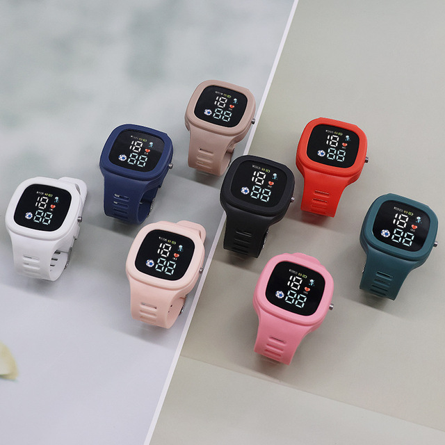 Factory Direct Supply High Color Value Watch Fashion Luminous Sports Student Square Digital LED Plastic Watch