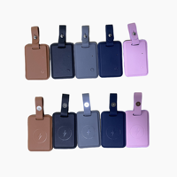Localisateur GPS intelligent en cuir PU, traceur à chargement sans fil, étiquette anti-perte iOS Android pour animaux de compagnie, clés, bagages, passeport