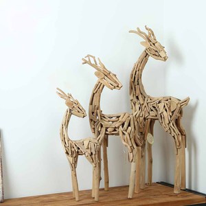 Diskon besar ornamen kayu sorot seni dinding dekoratif hewan patung untuk dijual - Product Image 4