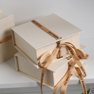 Luxury Book Shape Paper Jewelry Packaging Box Small Magnetic Gift Box With Ribbon