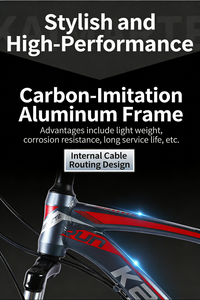 Bicicleta de Montaña con Cableado Interno de Aluminio, Horquilla de Suspensión de 38 mm, 27 Velocidades, Frenos de Disco Delanteros y Traseros, Ruedas de 26 Pulgadas - Product Image 4