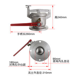 Válvula de Bola Manual de Doble Sellado DN100 de 4 Pulgadas con Puerto de Medición, Accesorio para Camiones de Combustible de Gasolinera - Product Image 1