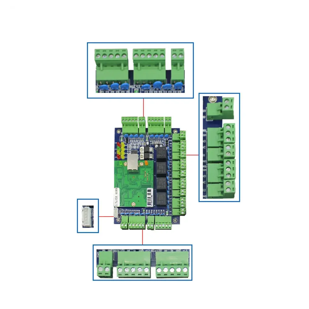 Access Control System TCP/IP Control 4 Doors Access Control Board