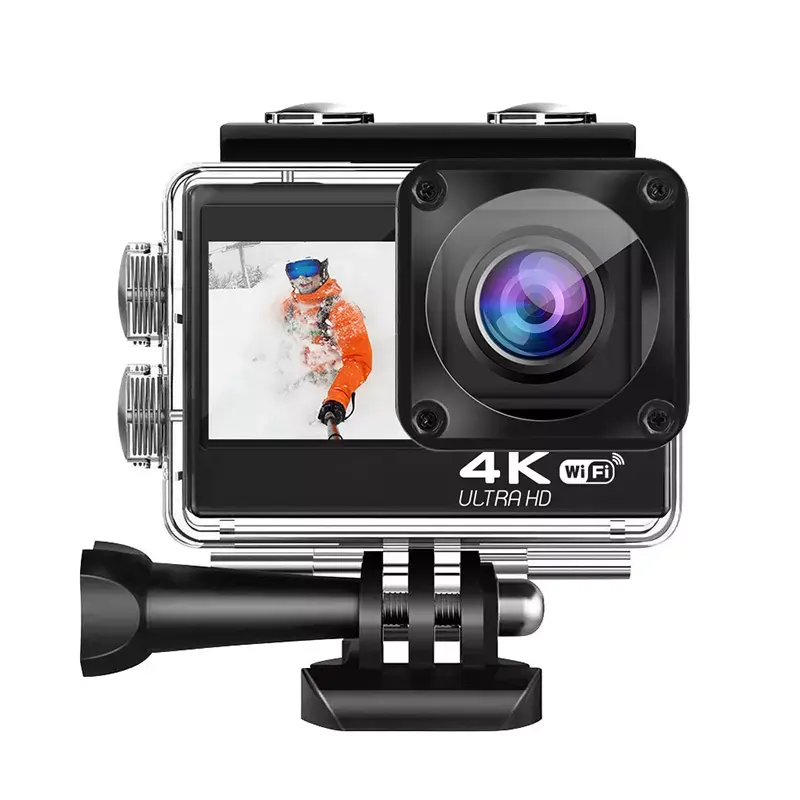 Go pro Type 4K 3840x2160 60FPS caméra d'action sportive à écran tactile avec WiFi EIS 100ft étanche et kit d'accessoires pour casque