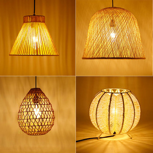 Paralumi in Bambù di Nuovo Stile, Forma e Colore Personalizzabili, Decorazione Casa Moderna, <span class=keywords><strong>Coprilampada</strong></span> in Tessuto di Bambù - Product Image 6