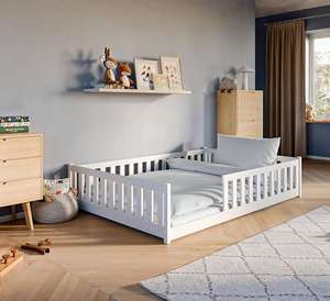 <span class=keywords><strong>Letto</strong></span> <span class=keywords><strong>da</strong></span> Terra per Bambini Kids Collective Montessori <span class=keywords><strong>140</strong></span> x 200 <span class=keywords><strong>cm</strong></span> con Protezione Anticaduta e Rete a Doghe - Product Image 1