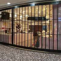 Porte pliante en polycarbonate cristallin, couleur et taille personnalisées, haute qualité, finition moderne, ouverture latérale électrique pour garage et cuisine