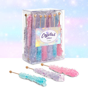 Vente en gros de bonbons marque privée personnalisée <span class=keywords><strong>sucette</strong></span> halal cristal de roche bonbons bâtonnets de sucre saveur de fruits bonbons enfants jouet de bonbons OEM/ODM - Product Image 1