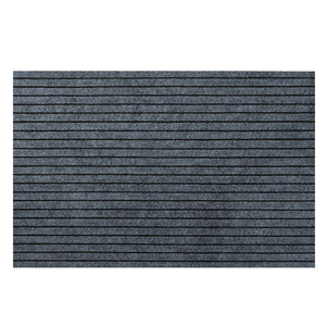 PVC Anti Slip Floor Mat Rectangle Stripe Water Resistant Doormat For Kitchen Entryway Balcony Commercial Space - Product Image 1