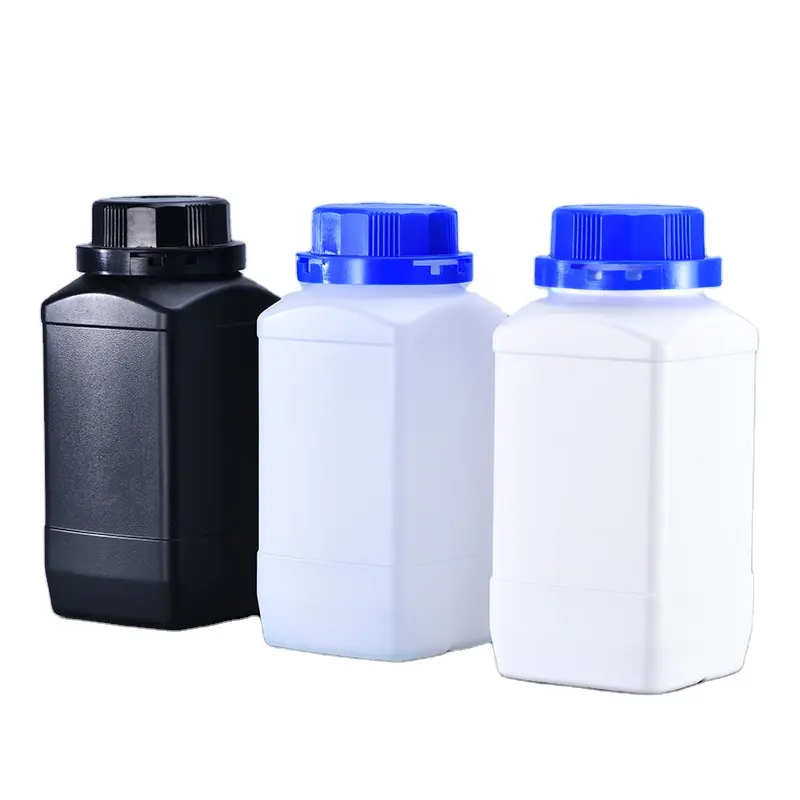 250 מ "ל 500 מ" ל 1000 מ "ל אריזה כימית בקבוק פלסטיק עם פקקי בורג יכול להתאים אישית לאיטום