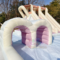 Prix de gros : Toboggan aquatique gonflable pour enfants avec piscine, équipement de jeu aquatique pour jardin, idéal pour l'été