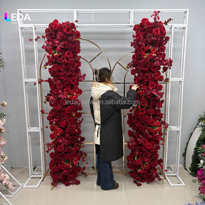 Camino de Mesa con Rosas Rojas Personalizadas LEDA para Bodas y Eventos, Flores Artificiales Hechas a Mano, Fondo Suave para el Día de San Valentín - Product Image 4