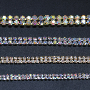 2 Hàng Hình Dạng Tròn Thân Thiện Với Môi Flatback Rhinestone Cắt Tỉa Sew-On SS6 SS12 SS16 Lỏng Pha Lê Cup Chuỗi Cho Ăn Mặc Trang Trí - Product Image 4