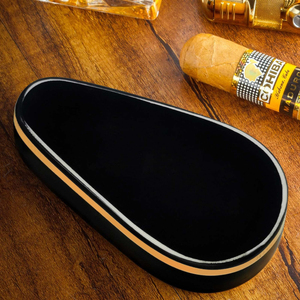 Black Creative Portable <b>Ceramic</b> Cigar <b>Ashtray</b> with Classic Design for Office Use and Smoke Box Packing Accessory Wholesale - Product Image 4