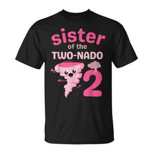 Camiseta Sister Of The Two Nado para fiesta de 2.º cumpleaños para niños - Product Image 1