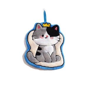 Toallas de Mano de Felpa de Coral con Dibujos Animados de Gatos, para Colgar en la Cocina o el Baño - Product Image 4