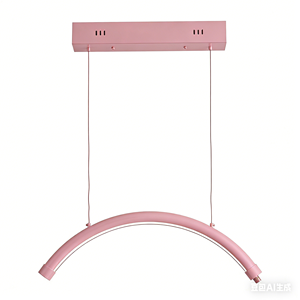 Plafonnier Osum 28 pouces, demi-lune dorée, LED moderne, montage encastré, aluminium rose, réglable, certifié CE RoHS - Product Image 2