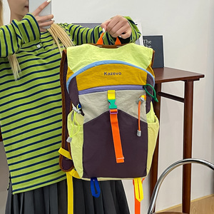 New Outdoor Sports Hiking <b>Bag</b> Large Capacity Color Matching Fashionable Mountaineering <b>Bag</b> Lightweight Casual Student - Product Image 2