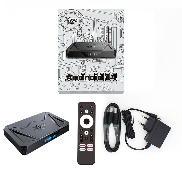 X96Q Pro+ Allwinner H728 New Product 8K Smart Tv Box Android 14 Wifi 6 Set Top Tv Box Android