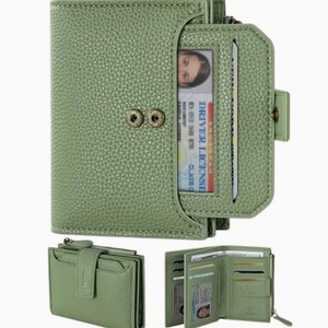 Vintage Multifunctional PU <b>Wallet</b> <b>RFID</b> Anti-theft Folding Card Holder with Zipper Clasp Lock Cash Daily Use for Women - Product Image 3