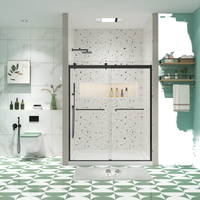 Puerta Corredera de Ducha Impermeable de Diseño Moderno con Cierre Suave para Baño y Casas