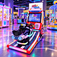 Machine d'arcade interactive de course de dirigeables pour enfants avec écran LCD de 22 pouces, fonctionnant à monnayeur, pour centres de divertissement familial et lieux de loisirs