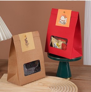 ถุงซิปล็อคกันน้ำแบบตั้งได้ มีหน้าต่าง สำหรับบรรจุขนม อาหาร ชา กาแฟ - Product Image 3