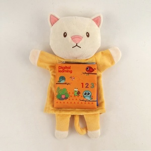Venta al por mayor suave lavable reciclar inglés chino bebé fieltro silencioso libros historia alfabeto tela sensorial libro con marioneta de mano juguete - Product Image 6