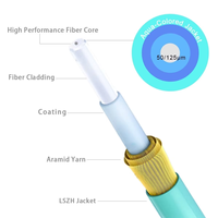 Kabel Fiber Patch Ruiara LC UPC-LC UPC OM3 10Gb/Gigabit Multi-Mode Jumper Duplex 50/125um LSZH Kabel Serat Optik Garansi 1 Tahun