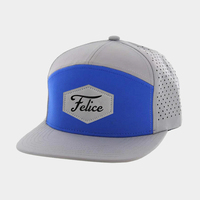 Gorras Personalizadas al por Mayor, Impermeables, con Logotipo Personalizado, 7 Agujeros Cortados con Láser, Gorras Planas de Poliéster, Gorra de Golf Deportiva OEM