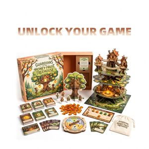 F 3D Carrom Board Game Multi-tier Treehouse Structure Eco-Friendly Paper BSCI DB Audited Gilded Edges Rigid Board Narrative Lid - Product Image 2