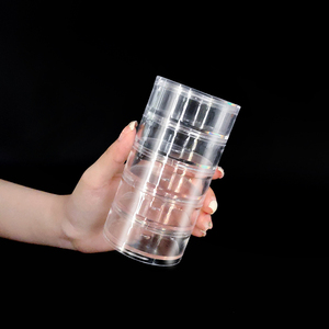 Organiza y guarda frascos de crema, crema facial, crema para ojos, caja de almacenamiento transparente desmontable para viaje, de plástico. - Product Image 4