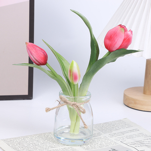 Fiori Artificiali Colorati per Giardino, <span class=keywords><strong>Tulipani</strong></span> Artificiali in Vaso per Giardinaggio Esterno e Interno, Stelo <span class=keywords><strong>di</strong></span> Fiore Artificiale - Product Image 5