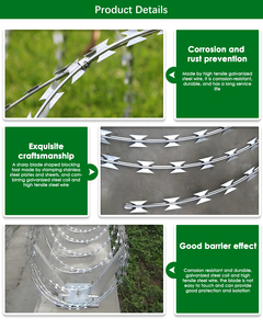 Malla CBT-65 Superior de 700 mm de Diámetro Exterior, 41 Lazos, Bobina Simple de 10 Metros, 0.5 mm de Grosor, Barb65mm, Anticorrosión, Alta Resistencia a la Tensión, Protección para Plantas Químicas - Product Image 3