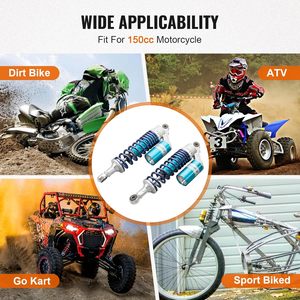 Amortisseurs arrière pour moto ZCLH 12,6 pouces 320 mm pour Suzuki Kawasaki Yamaha ATV Go Kart <span class=keywords><strong>Quad</strong></span> Bleu Argent - Product Image 6