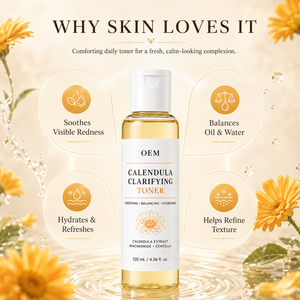Tonique Clarifiant au Calendula 120ml – Apaisant, Hydratant et Équilibrant pour le Visage avec Niacinamide et Centella pour une Peau Fraîche et Nette - Product Image 2
