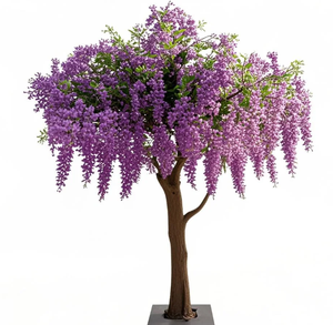 <span class=keywords><strong>Planta</strong></span> <span class=keywords><strong>de</strong></span> glicinia <span class=keywords><strong>de</strong></span> seda realista, flores colgantes para techo, pared, boda, fiesta, telón <span class=keywords><strong>de</strong></span> fondo, proveedor <span class=keywords><strong>de</strong></span> vegetación artificial OEM - Product Image 3