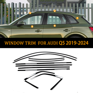 Guarnizione per Modanatura Finestrini, Striscia di Copertura per <span class=keywords><strong>Audi</strong></span> <span class=keywords><strong>Q5</strong></span> 2018-2024 <span class=keywords><strong>2020</strong></span> 21, Nero - Product Image 4