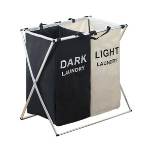 600D Oxford Foldable Laundry Baskets Large Capacity Laundry Basket Laundry Organizer Storage Divider with Lid