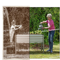 Canteiro Elevado Moderno Prata Galvanizado com Pintura Eletrostática, Pernas Metálicas Grandes, Caixa de Plantio Elevada para Jardim e Pátio