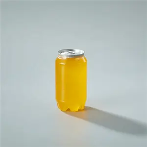Small Mini Cold Drink bottle Transparent Pet Plastic Can For Soda Beer Juice Coffee Beverage Packaging